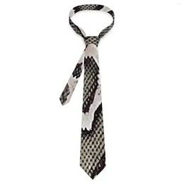 Bow Ties Mens Tie Faux Snakesskin Neck Vintage Print Söt rolig krage grafisk verksamhet Stora kvalitetsläcktillbehör