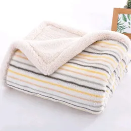 Одеяла, зимнее двойное толстое пеленальное одеяло, дышащее теплое хлопковое одеяло из кораллового флиса, мягкое детское одеяло 231017
