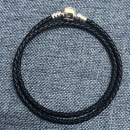 Chain Original Leather Snake Chain Bracelet Secure Heart Clasp Beads Charms Bangles For Women Boy Girls DIY Jewelry Making 231016