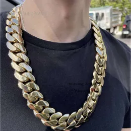 Hip Hop Jewelry Men Fashion Rapper Chain 14K Gold Plating 999 Solid Sier Cuban Chain Men's Jewelry Halsband