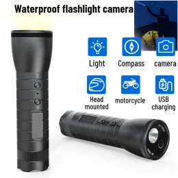 1080P Full HD Mini Camera Portable Flashlight Camera Waterproof Outdoor Sports Camera Night Vision Mini DV LED Light Camera