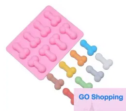 Simple Silicone Ice Mold Funny Candy Biscuit Ice Mold Tray Bachelor Party Jelly Chocolate Cake Mold Household 8 Holes Baking Tools Mould