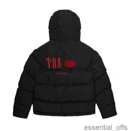 Trapstars London Decoded Hooded Puffer 2.0 Gradient Black Jacket Men Embroidered Thermal Hoodie Men Winter Coat Tops XS-XLDOI3