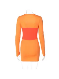 Colorblock Empire Waist Slim Dress