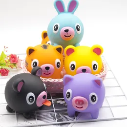 6 Style Fidgety Children's Small Toys Animal Squeeze Balls Squeak and Spit Out Tongue När pressad ångest Relief Stress Balls Autism Toys Party Gifts