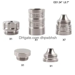 6.7L 1.34OD Titanium modar kits 1.1875x24tpi cup 1/2x28 5/8-24 end cap 1-3/16x24 QT154A QT154B Drop