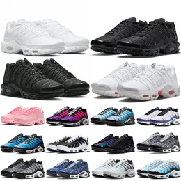 Airmax TN Running Shoes Sneakers Trainers Triple White Black Laser Blue Volt Glow Outdoor Sport Men Women 36-46