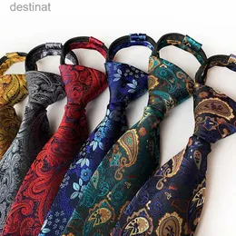Nackband dragkedja slips för män kvinnor 8cm klassisk nack slips bröllop party casual paisley design pläd män slipsar passar lätt förebunden cravatsl231017