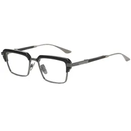 24NEW 티타늄 판자 정사각 안경 프레임 54-19-145 라이트 무게 패션 남성 처방전을위한 금속 절제 광학 안경.