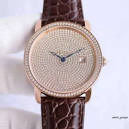 Najwyższej klasy luksusowy zegarek męski z trendami modowymi ręcznie inkrustowane czeskie diamenty importowane automatyczne maszyny włoski kokodyl