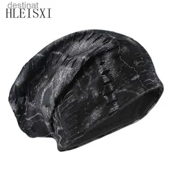 Beanie/Skull Caps Hleisxi Men Hip Hop Fashion Beanies Skullies Spring Ware Thin Male Brand Hol Casuare Hat Outdoor Adult Adult Women's New Hats Gorrasl231017