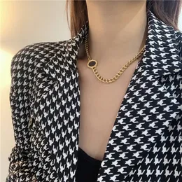 Pendant Necklaces With 18 K Gold y Chian Necklace Women Stainless Steel Jewelry Chic Gown Sweet Boho OL S Japan Korean 231017