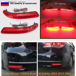 Car Tail Lights LED Car Rear Bumper Reflector Light For Nissan Almera Bluebird Sylphy 2009 2010 2011 Brake Signal Backup Stop Tail Fog Lamp Q231017