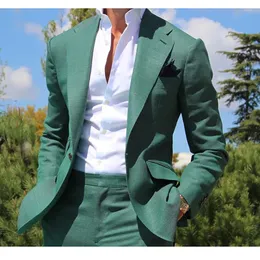 Men's Suits Blazers Latest Coat Pant Designs Green Men Suit Slim Fit Tuxedo 2 Piece Fashion Blazer Casual Custom Simple Party Suits Terno Masculino 231017