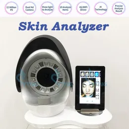 Profesional hudtestare Full ansikts ansiktshudanalysatorsystem ansikte skanner magisk spegel skönhetssalongutrustning