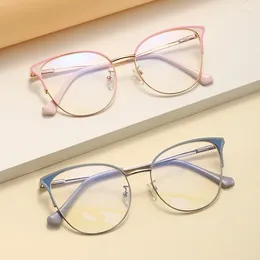 Sunglasses GA01 Spring Foot Metal Round Frame Optical Mirror Candy Color Summer Anti-blue Glasses