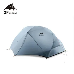 Tält och skyddsrum 3f ul Gear 2 person 4 Säsong camping tält utomhus ultralätt vandring ryggsäckande jakt vattentät 15d silikon zelt tenten 231017