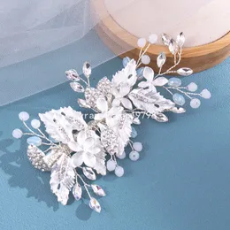 Gelin Saç Klipli Rhinestone Saç Pin Moda Prom Kızlar Barrettes Düğün Saç Aksesuarları Lady Rngagement Saç Takı Tiaras