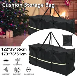 Storage Bags Waterproof Fabric Garden Furniture Christmas Tree Outdoor Cushion Bag Cover - Perfect Patio Solution For Holidays!