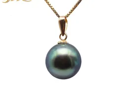 Naszyjniki wiszące 18 K ZŁOTA 100 mm Peacock Green Tahitian Pearl South Morze Południowe Cale AAA AAA Biżuteria 18K 231017