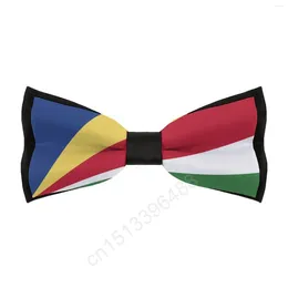 Bow يربط البوليستر Seychelles العلم bowtie للرجال أزياء غير رسمية الرجال cravat neckwear حفل زفاف دعاوى التعادل
