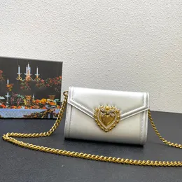 ショルダーバッグ・ポシェット DOLCE  GABBANA Women Shoulder Bags BB7287 AW576 80002 White DOLCE & GABBANA Handbag White Leather Logo Quilted Shoulder