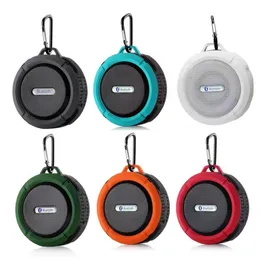 مكبرات الصوت المحمولة C6 Bluetooth مكبر صوت لاسلكي مقاوم للماء كوب الشفط في الهواء الطلق مربع الصوت Mini الصوت مضخم الصوت