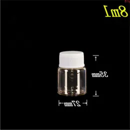 Bottiglie di vetro da 27x35x14mm da 8 ml con tappo in plastica Contenitori cosmetici piccoli vasetti vuoti trasparenti 50 pezzi di buona quantità Autfx