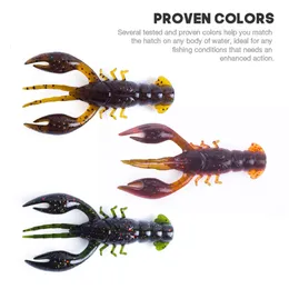 Baits Lures Hanlin Floating 65mm 4g Crawfish Larvae Soft Silicone Bait Jigs Wobbler Worms Fishing Artificial Swimbait Bass Pike Tackle 231017