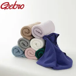 الأوشحة تلتف Geebro Baby Cotton Cotton Solid Cloaddle Wrap Blool Born lebed Sleep Stroller Bedding Cover Coverings Bebes لحاف ناعمة 231017