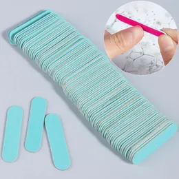 Tırnak dosyaları 50100pcs mini toplu çift çubuklu ahşap zımparalama tampon blok seti Emery kartı parlatma pedikür manikür araçları LEBCX 231017