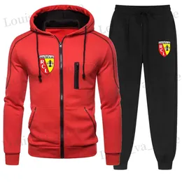 رجال المسارات في الخريف شتاء رجالي نادي أوروبية RC مجموعات Hoodies Hoodies Suit Suit سترة عرضية غير رسمية للملابس الرياضية+الركض السراويل T231017