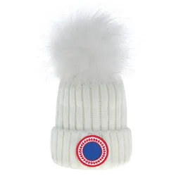Outono canadá chapéu de malha gorro de luxo inverno masculino e feminino unisex carta bordado logotipo lã de ganso misturado chapéus E-5