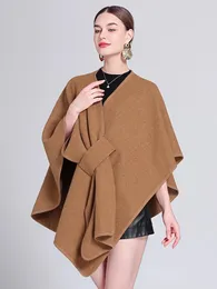 Lenços moda outono inverno elegante cachecol feminino senhoras camadas poncho quente femme cachecol capa para mujer pashmina manto envoltório xale