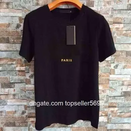 Men's T-Shirts Letter Print T Shirts Black Fashion Designer Summer Premium Quality Top Short Sleeve Size S-XXL289V