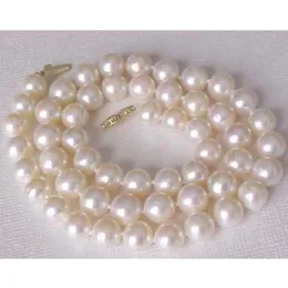 Pendant Necklaces 910 mm Genuine natural round south sea white pearl necklace 18 " 14 k 231017