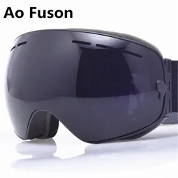 Skidglasögon vinterskidsnowboardglasögon UV400 Big Vision Profession sfärisk mask Skidåkning män kvinnor snö snöskoter glasögon glasglas 231016