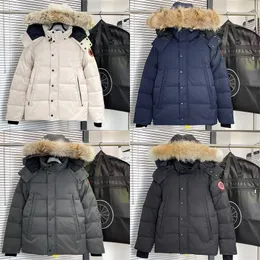 Jaqueta descendente 29 Mulher e masculino 29S Wolf Pur Collar Comprimento médio Inverno Novo estilo canadense Roupas superou as roupas de 90% de pato downs masculino