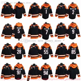 DIY -designer Joe Burrow Hoodie Mens Kids Woman Joe Mixon Tee Higgins Tyler Boyd Winter Plush Tröja Hooded Ins Fashion Youth Studenter Spring and Autumn Team Hoodies