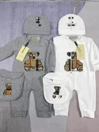 Baby Rompers Kid Set Boy Clothes New Romper Cotton Newborn Baby Girls Kids Designer Spädbarn Jumpsuits kläder A02