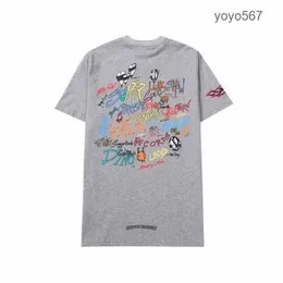 クロムハートTシャツMan T Chrome Summer Shirts Heart Tshirt Tee CH CH Prints特大の通気性のあるChromees Hearts Esshoodie6o8t