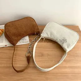 Shoulder Bags Cross Body 2023 Fashion Vintage Women's Handbags Corduroy Underarm Bag Casual Shoulder Bags Color Zipper Female Handbagcatlin_fashion_bags