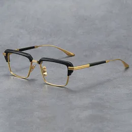 24qua 티타늄 판자 정사각 안경 프레임 54-19-145 라이트 무게 패션 남성 처방전을위한 금속 절제 광학 안경.