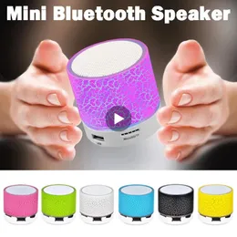 Portable Speakers LED Light Crack Wirless Bluetooth Speaker Outdoor Sound Box Small Protable for All Smartphones MP3 Music Column 231017