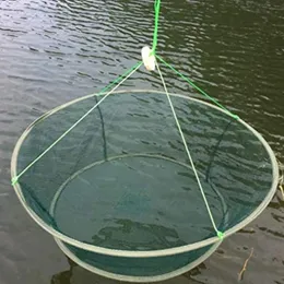 Fishing Accessories Foldable Drop Fishing Landing Net Crayfish Shrimp Catcher Tank Casting Network Mesh For Fish Eels Trap Cage Prawn Bait Crab L7F4 231017