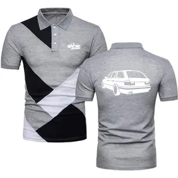 Polo gömlekler erkek tişörtler süper otomobil 5 serisi tees kısa kollu jersey golftennis spor topshirt SUV araba e34/e36 kontrast renk polo