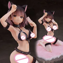 Fingle Toys 16cm Pink Charm Gaou pozuje przed lustrem Ayaka Chan Kawaii Cat Girl Pvc Figure Figur Figur Figur