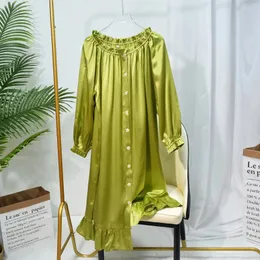 ملابس نوم للسيدات بيجاما موجر نوم حريري فستان طويل الأكمام قبالة كتف التوت الحرير بيجاماس الجنس الفقرة دورور بيجاماس.
