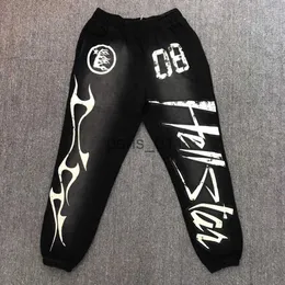 Pantalons pour hommes Pantalons de créateurs pour hommes Pantalons pour hommes Hellstar Dios Pantalons évasés noirs Pantalons de survêtement pour hommes Jogger Mode Hip hop Pantalons décontractés x1017