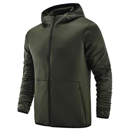 Abrigo con capucha de manga larga para exteriores informal con cremallera de alta calidad, cortavientos personalizado para correr, chaqueta deportiva para Yoga para hombres 73231 #